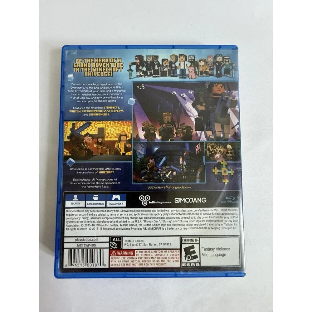 Minecraft: Story Mode The Complete Adventure PlayStation 4 PS4